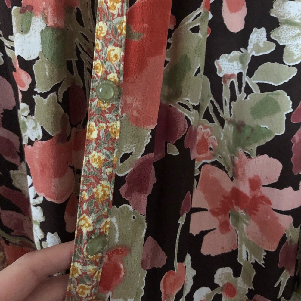 floral multi-pattern kimono